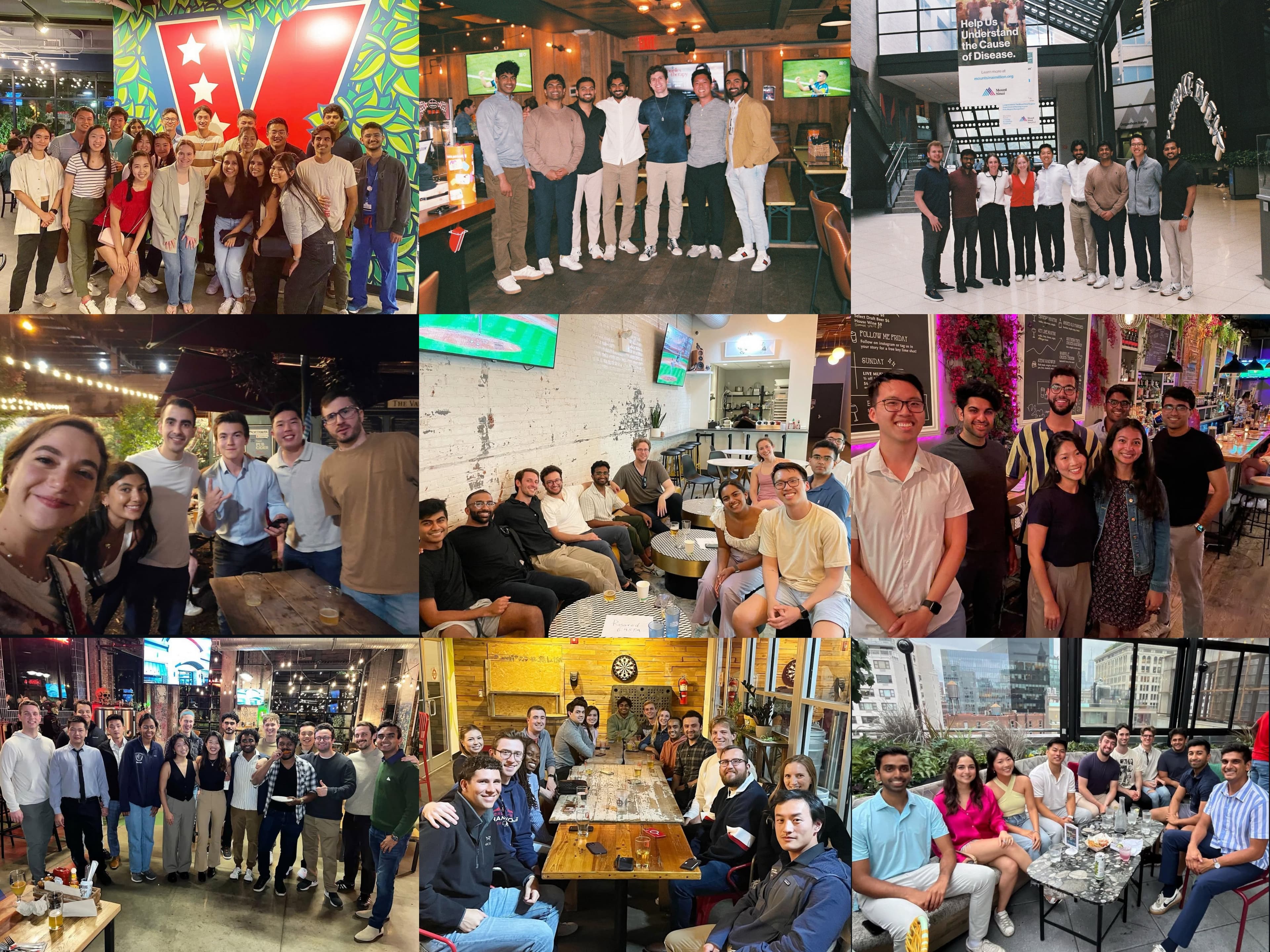 A collage of MDplus member meetups from across the country